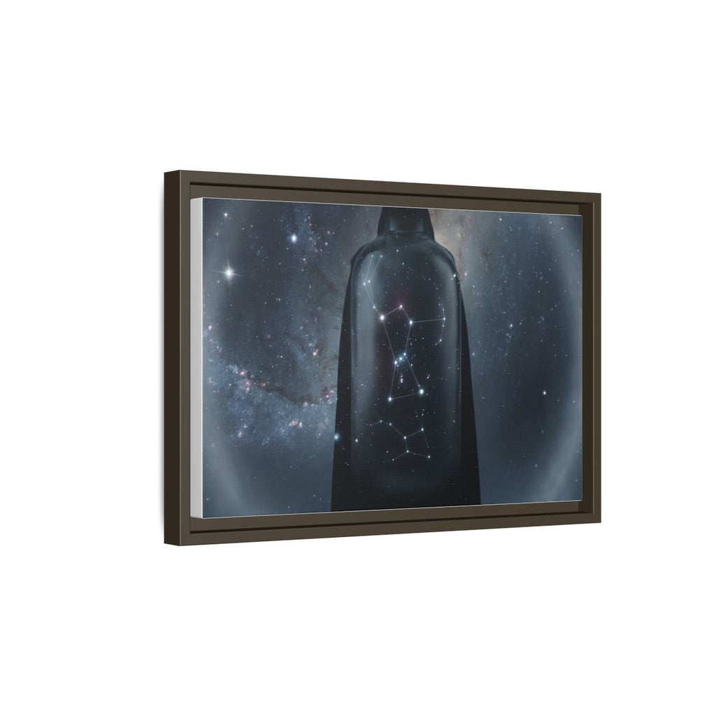 Framed Matte Canvas - Cosmic Sentinel — Espresso / 1.25" (10×8, 12×9, 14×11, 16×12, 20×10, 18×12, 20×16, 24×16, 24×18, 36×12, 24×20, 32×16, 30×20, 30×24, 32×24, 48×16, 36×24, 48×24, 40×30, 60×20, 48×32, 60×30 & 60×40)