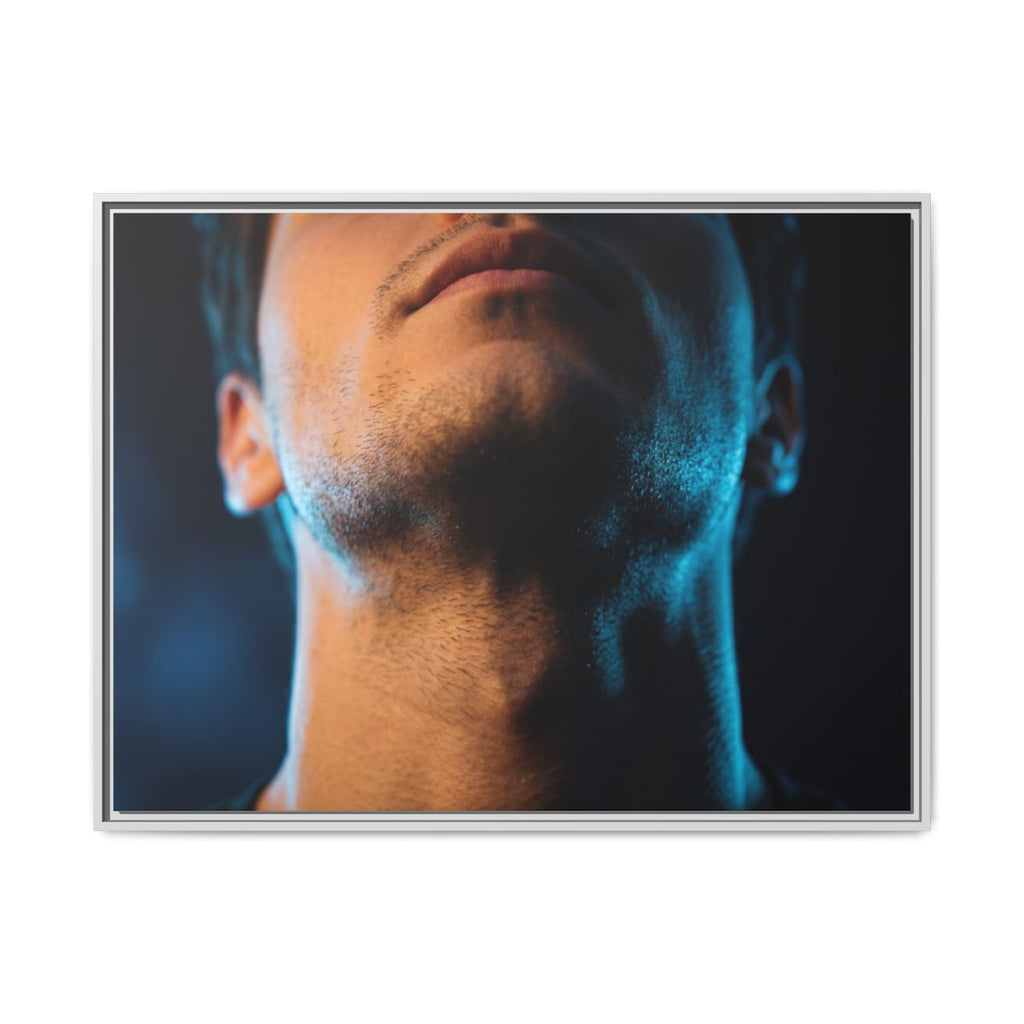 Framed Matte Canvas - Neon Pulse Core — White / 1.25"