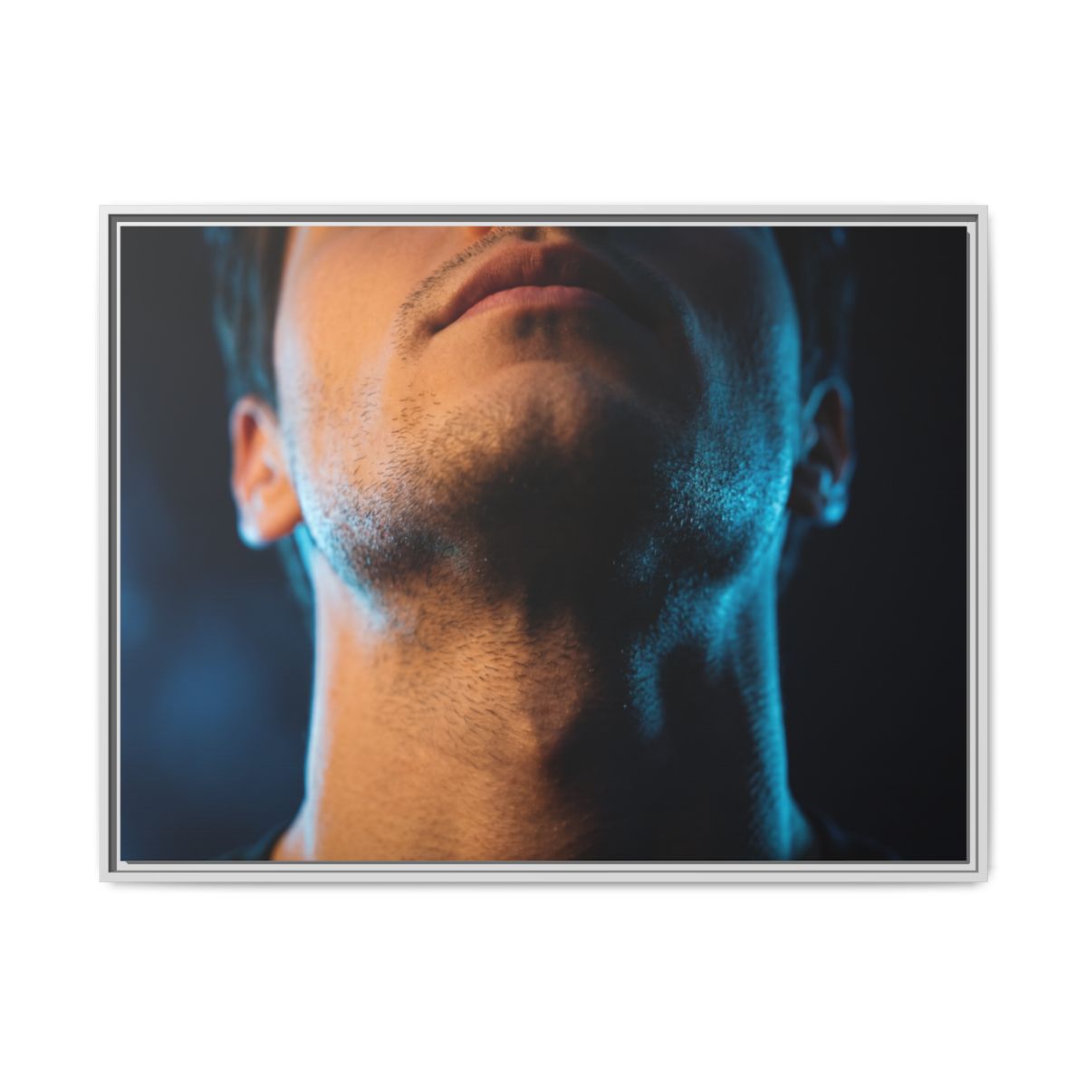 Framed Matte Canvas - Neon Pulse Core — White / 1.25"