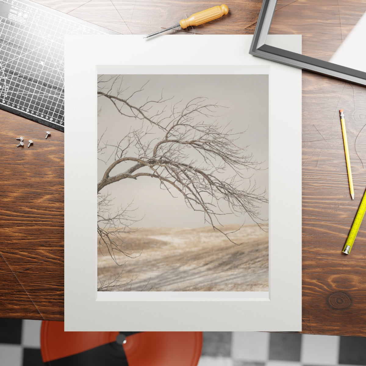 Framed Fine Art Print - Hushed Winter — Portrait