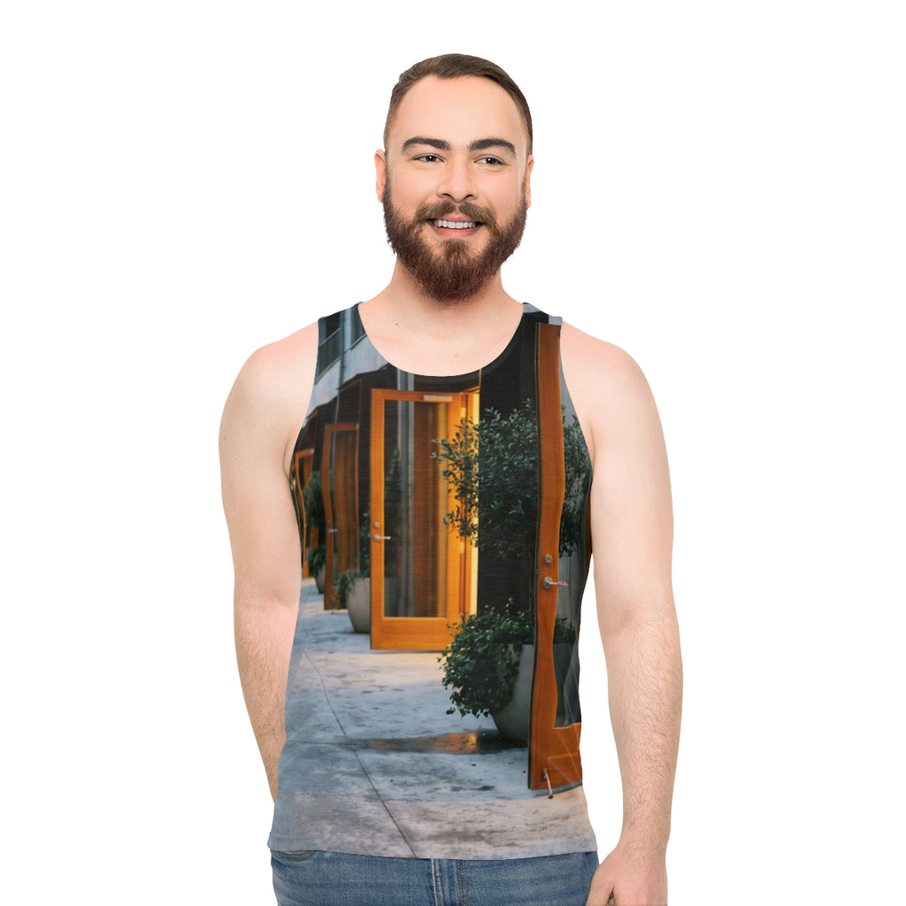 Men's Tank Top - Twilight Promenade Urban | Echovira Gallery