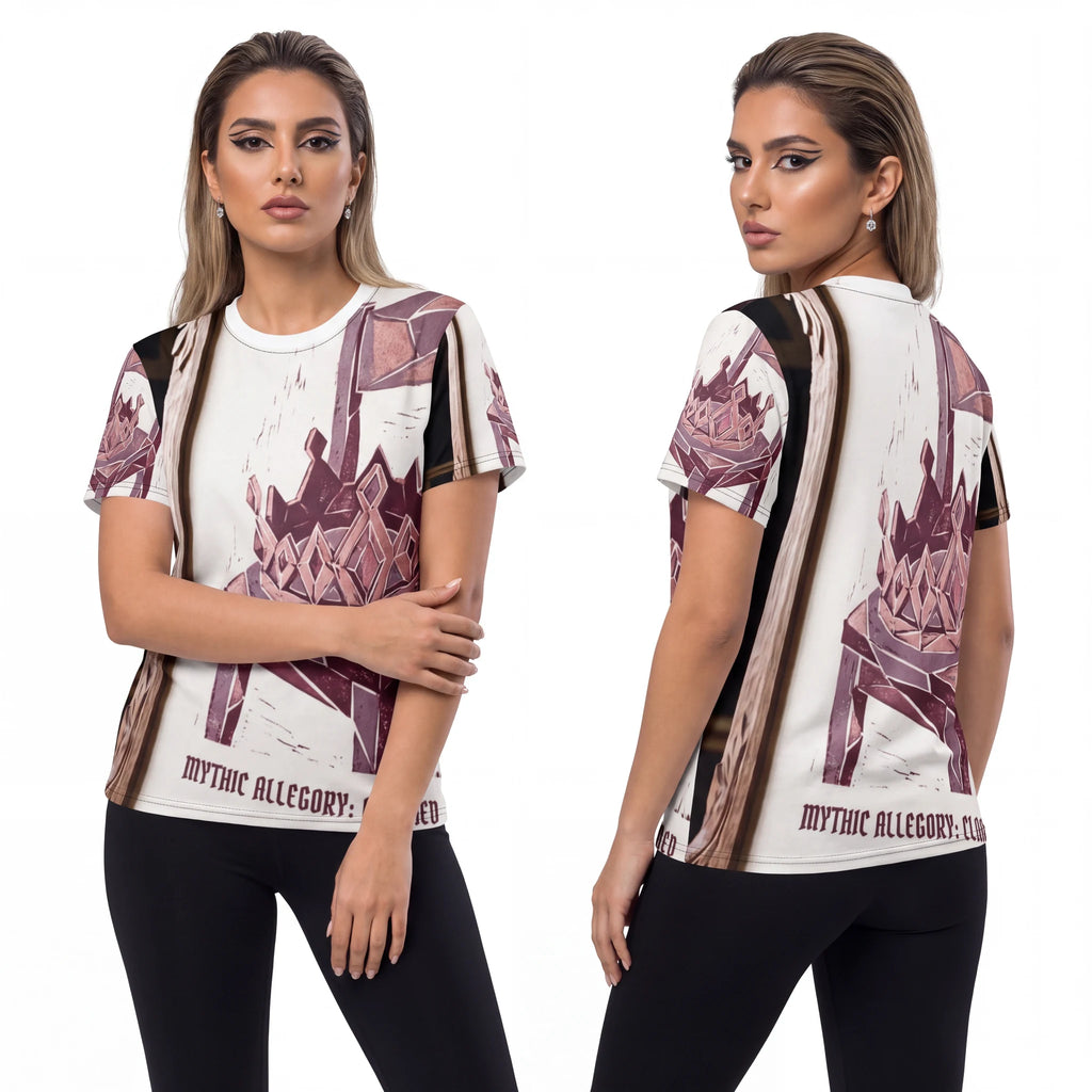 Women's Linocut Crown Cut and Sew Tee