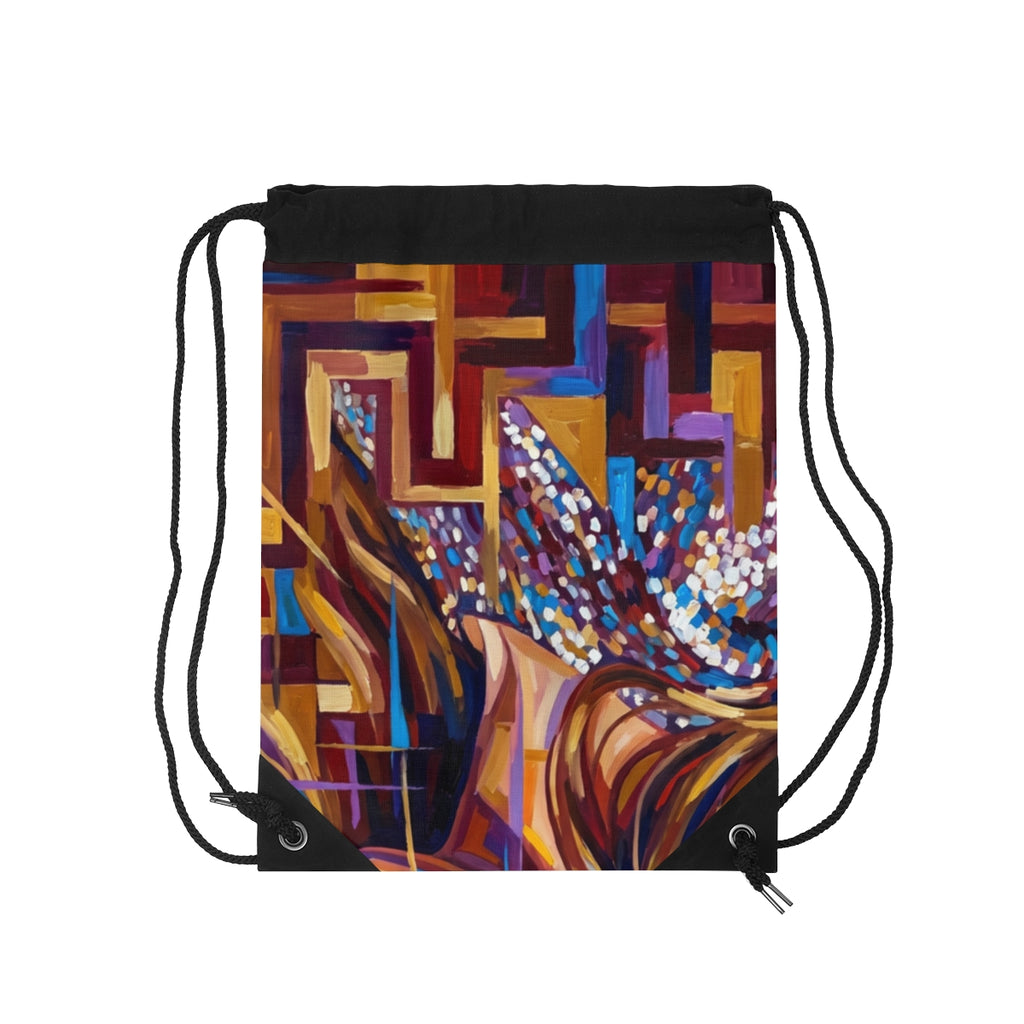 Drawstring Bag - Shattered Elegance | Echovira Gallery
