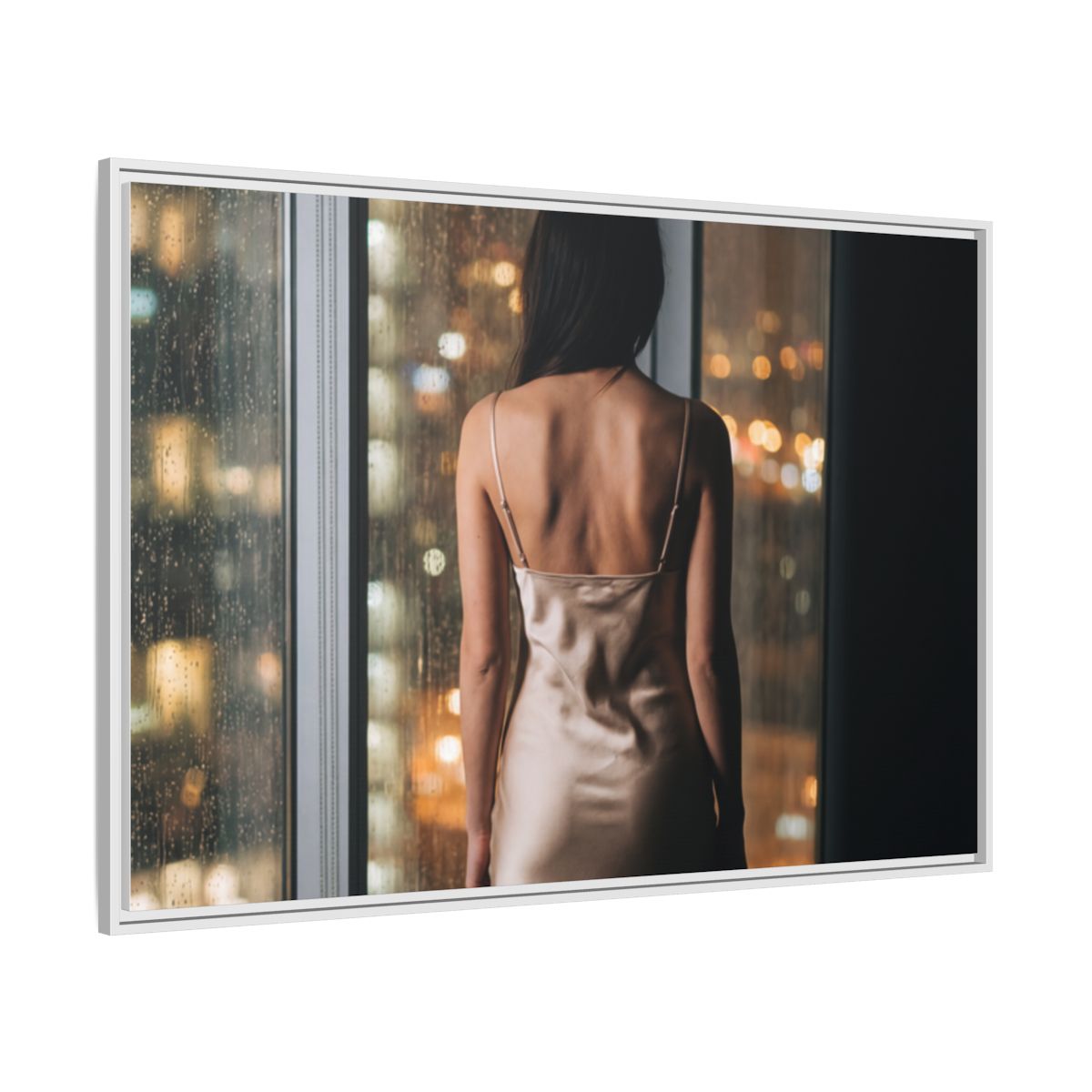 Framed Matte Canvas - Cinematic Nights — White / 1.25"