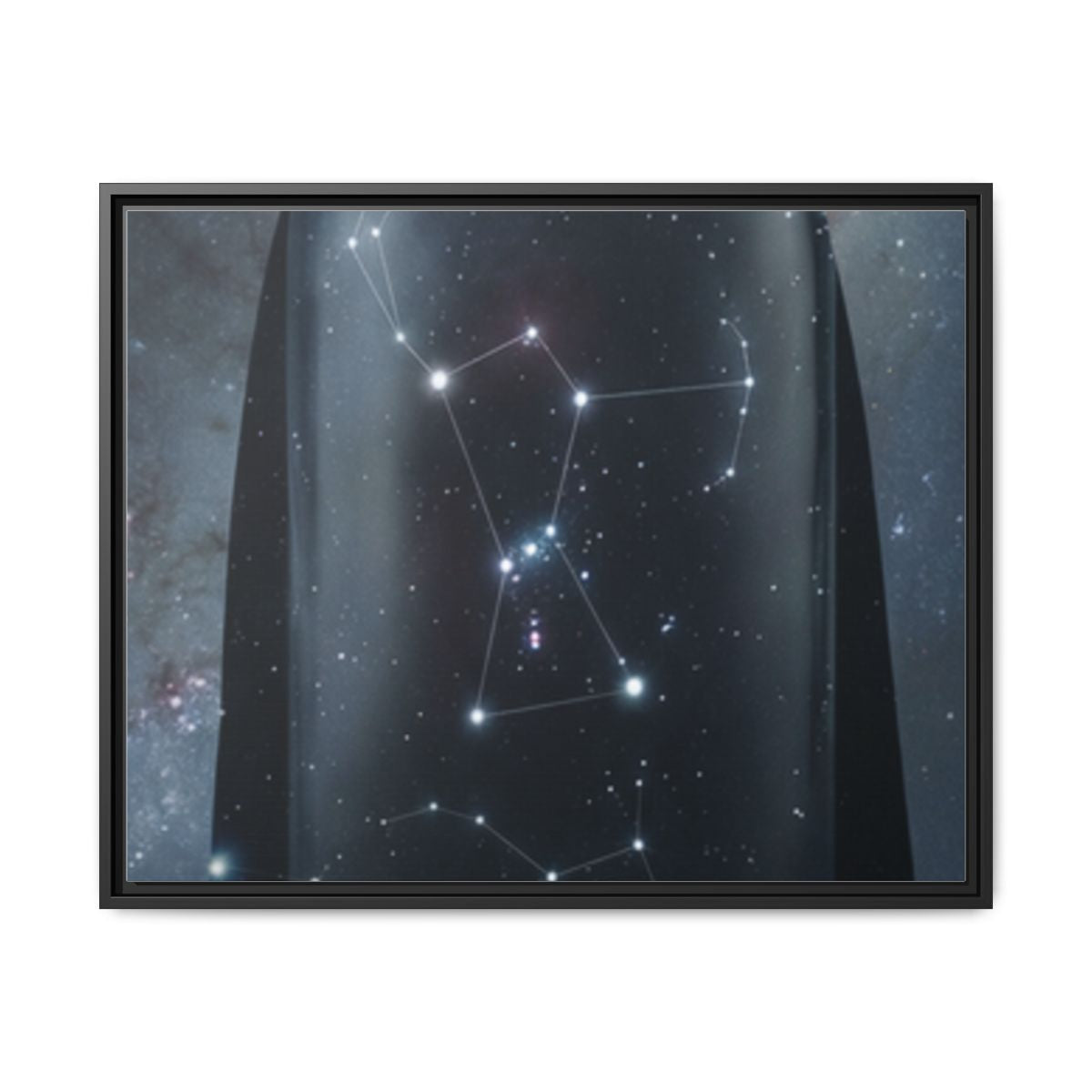 Framed Matte Canvas - Cosmic Sentinel — Black / 1.25" (10×8, 12×9, 14×11, 16×12, 20×10, 18×12, 20×16, 24×16, 24×18, 36×12, 24×20, 32×16, 30×20, 30×24, 32×24, 48×16, 36×24, 48×24, 40×30, 60×20, 48×32, 60×30 & 60×40)