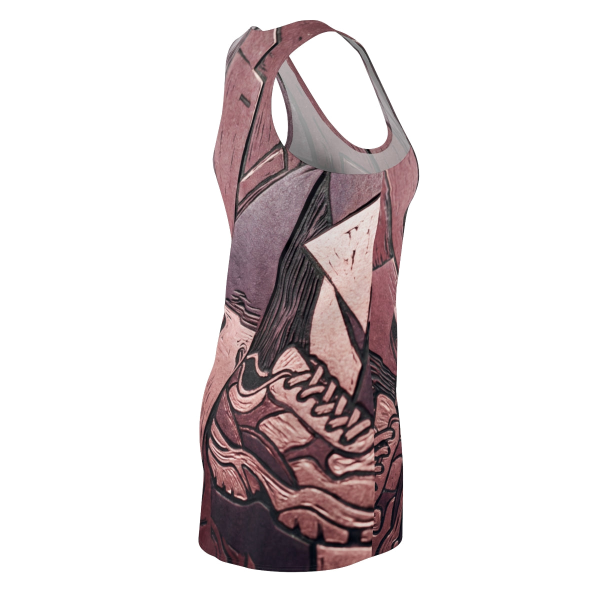 Women's Racerback Dress with Sartorial Art