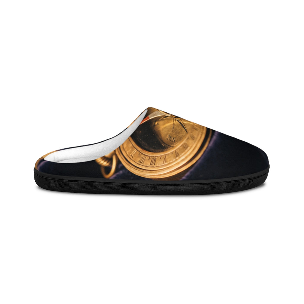Women's Slippers with Vintage Sundial Compass