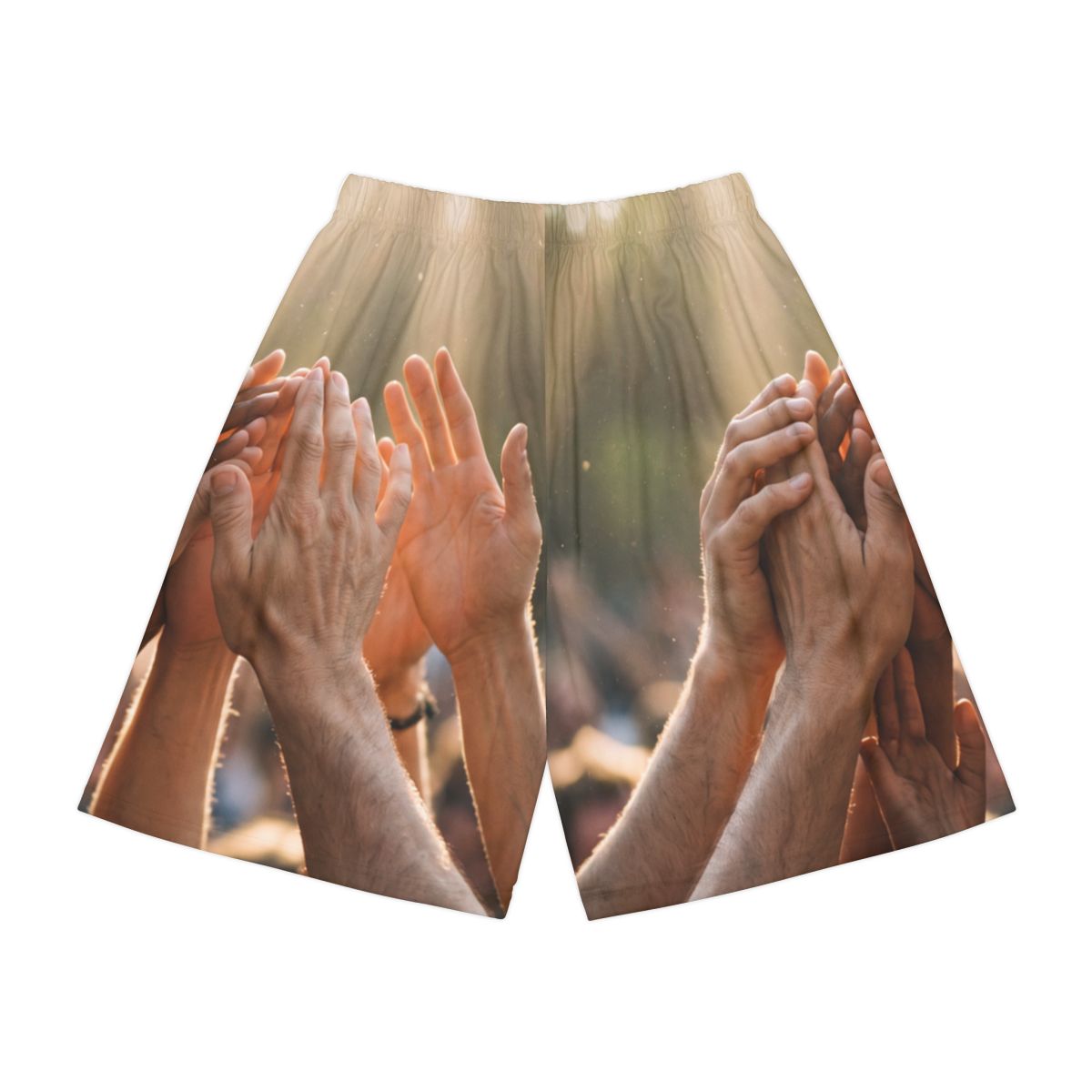 Men's Sports Shorts - Golden Rays of Unity Wall Art |...