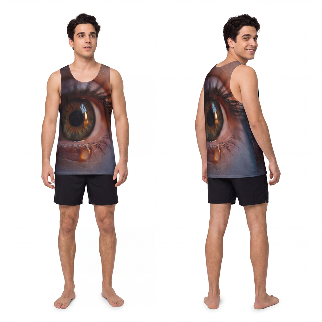 Men's Tank - Amber Iris Reflection Fine Art Print | Echovira...