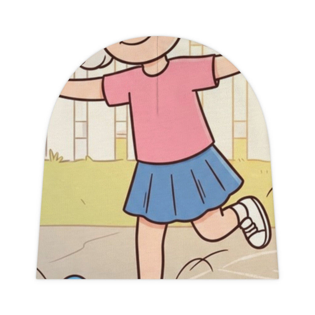 Baby Beanie - Hopscotch Joy Whimsical Playground Art |...