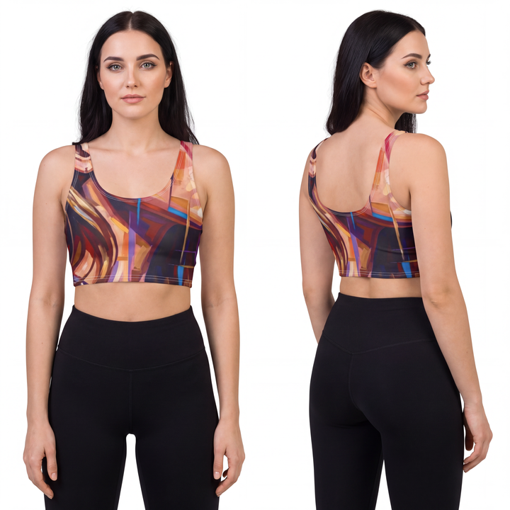 Polyester Sports Bra - Shattered Elegance