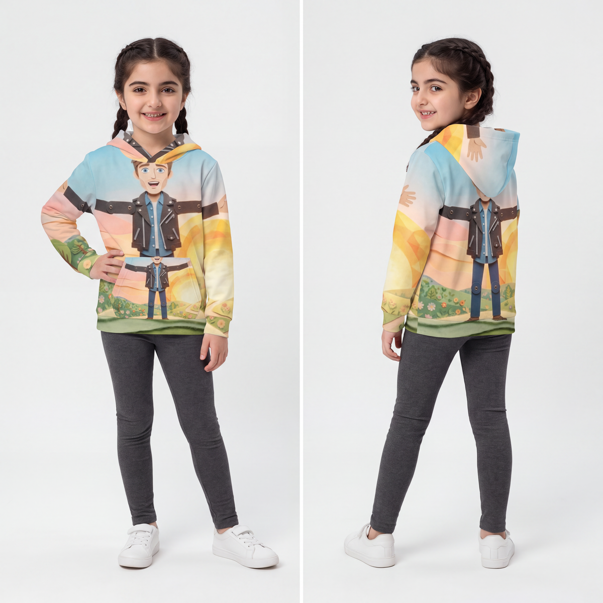 Children's Hoodie - Sunny Meadow Adventure | Echovira...