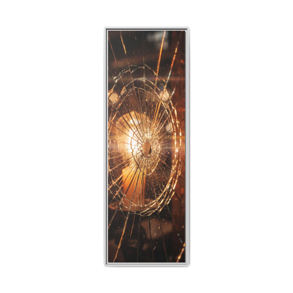 Framed Matte Canvas - Shattered Glass