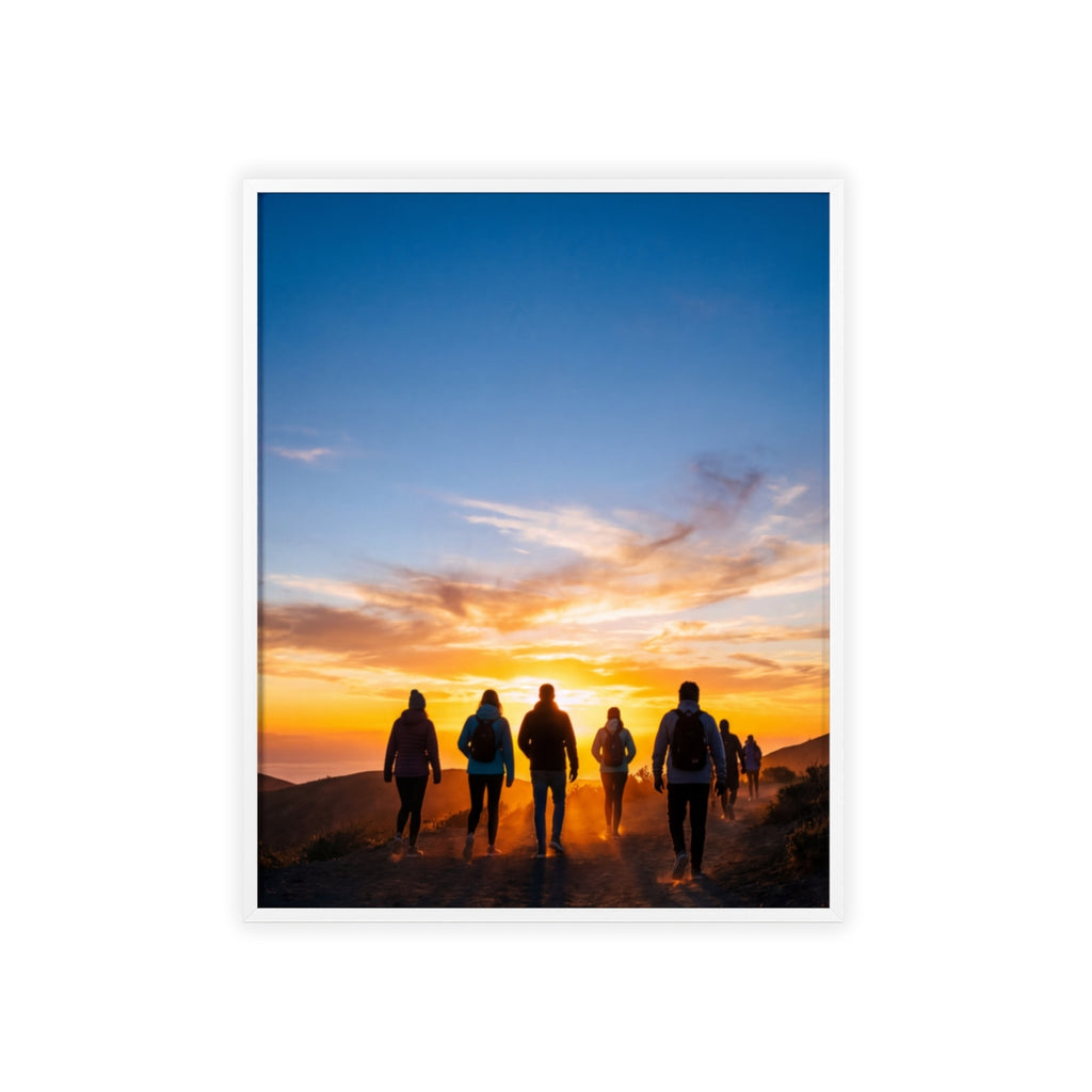 Posters with Wooden Frame - Sunrise Journey