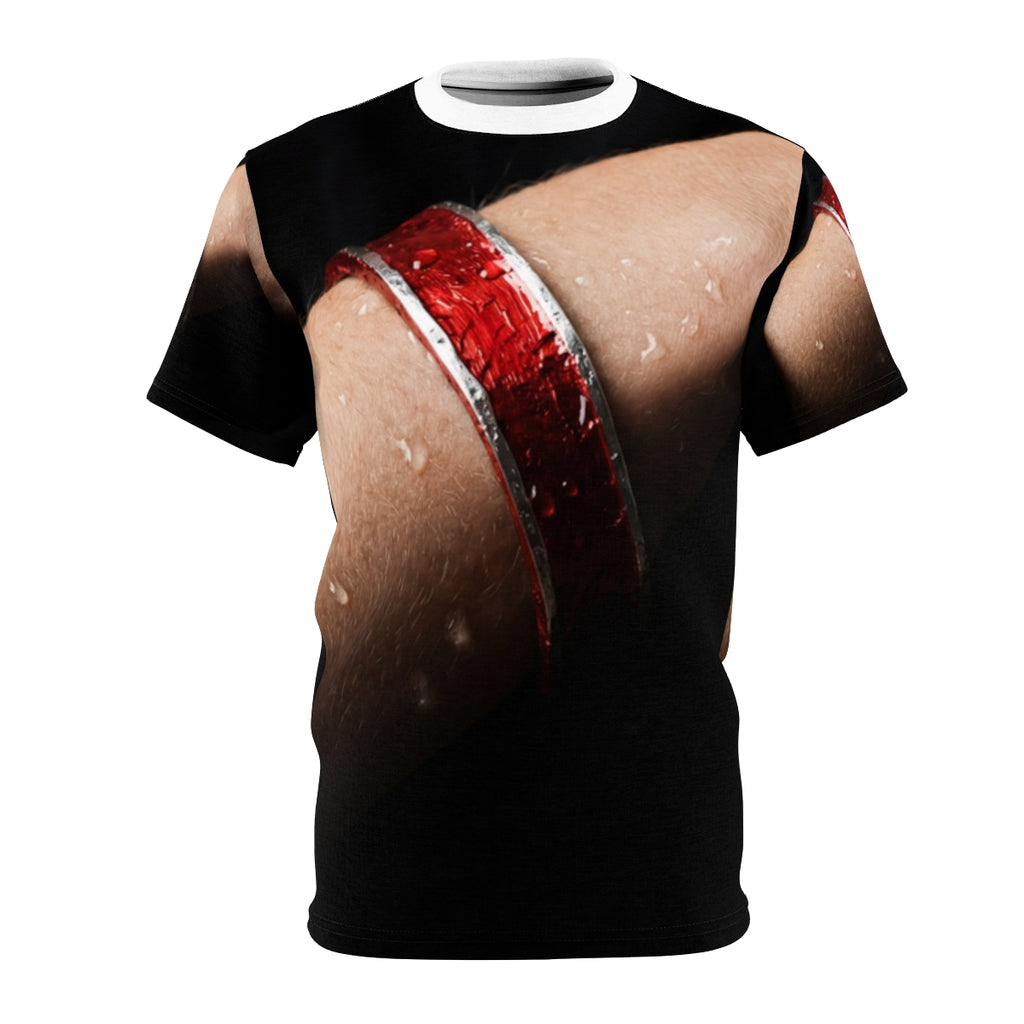 Unisex Cut & Sew Tee - Crimson Pulse | Echovira Gallery