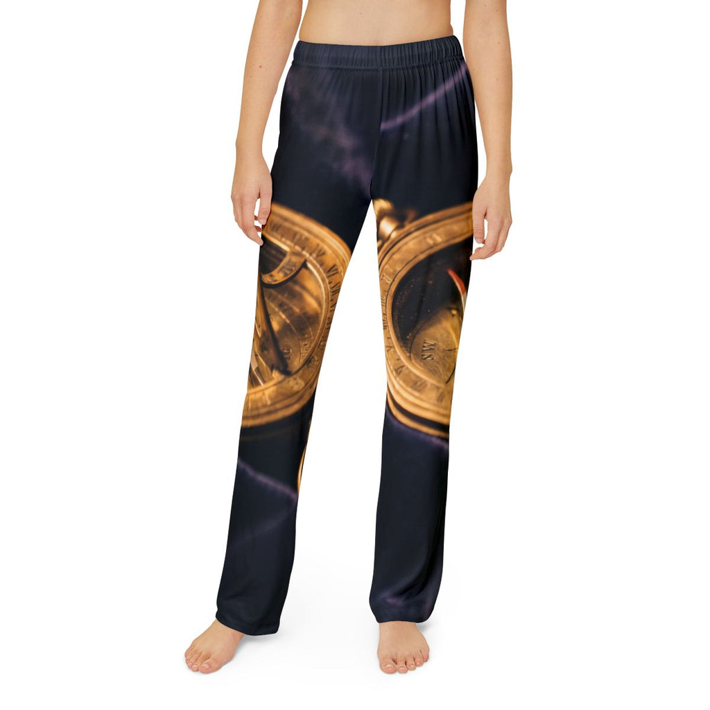Kids Lounge Pants Vintage Brass Sundial Art