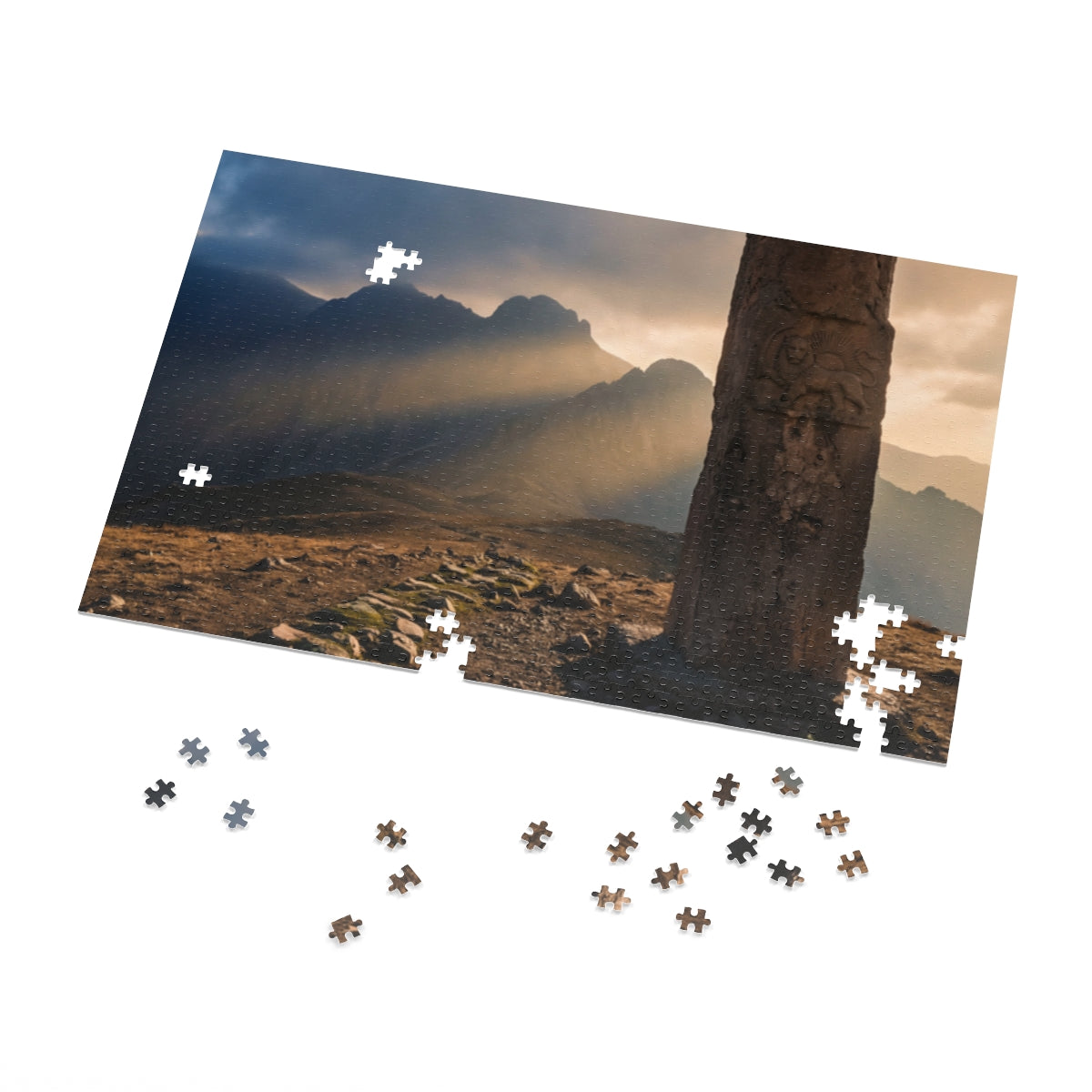 Jigsaw Puzzle with Tin - Mountain