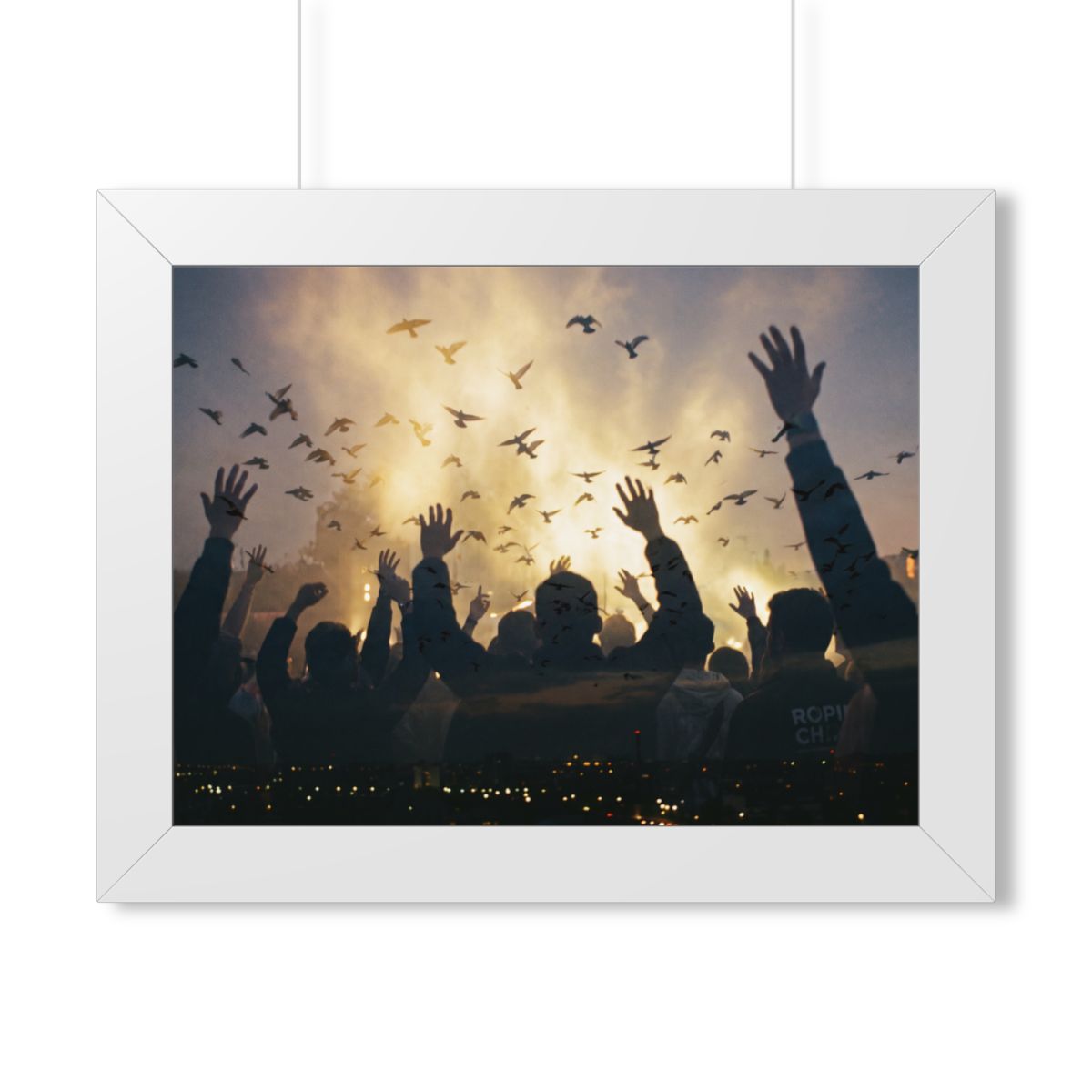 Framed Horizontal Poster - Euphoric Solstice Silhouette Art...
