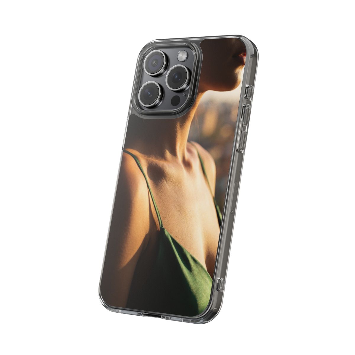 Clear Impact-Resistant Cases - Clear Phone Case - Emerald...