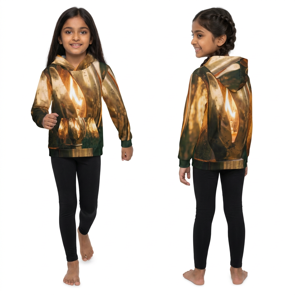 Children's Hoodie with Golden Brass Sconce