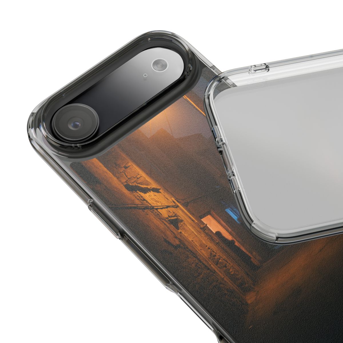 Clear Impact-Resistant Case - Night Alley iPhone Glow |...
