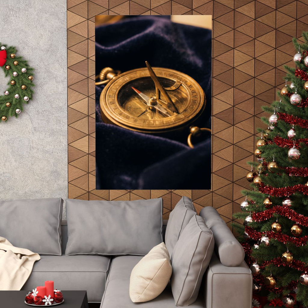 Vintage Brass Sundial Matte Vertical Poster