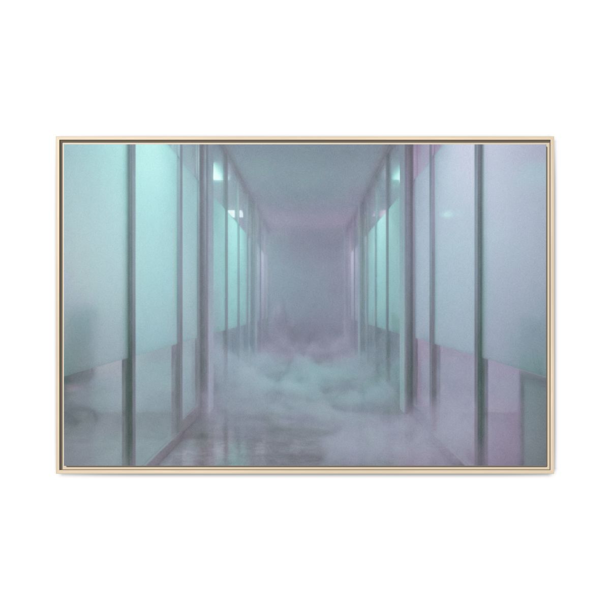 Matte Canvas, Framed - Liminal Corridor Fog Art Print —... |...