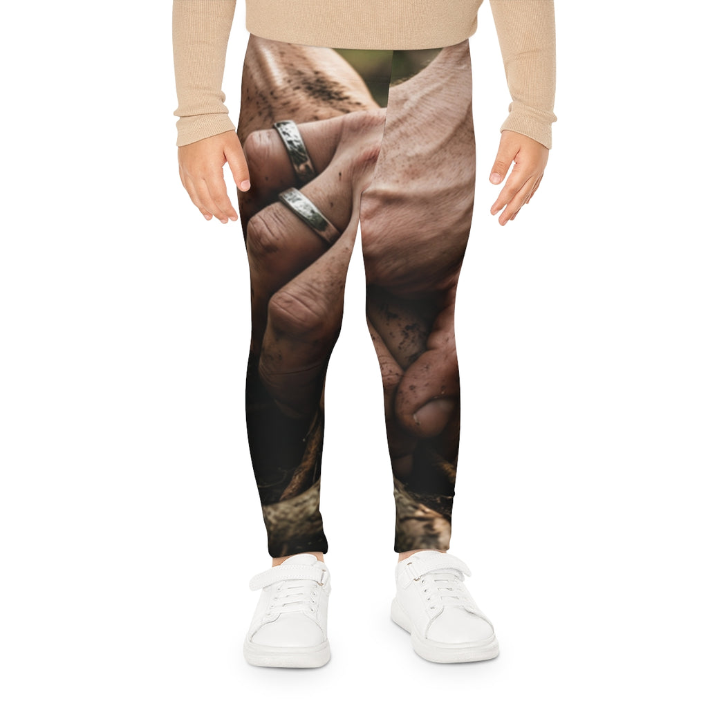 Kids Leggings with Forest Roots Art
