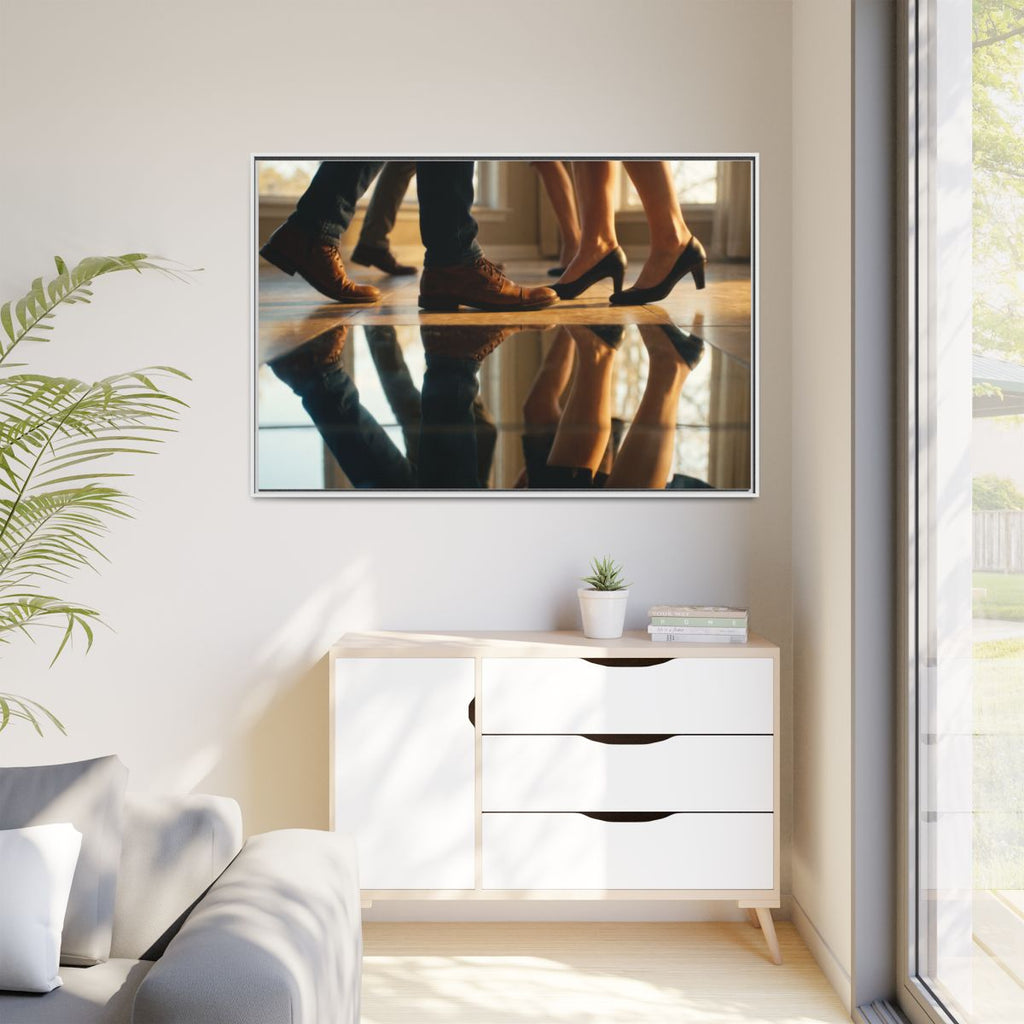 Matte Canvas, Framed - Golden Hour Reflections Cinematic Art...