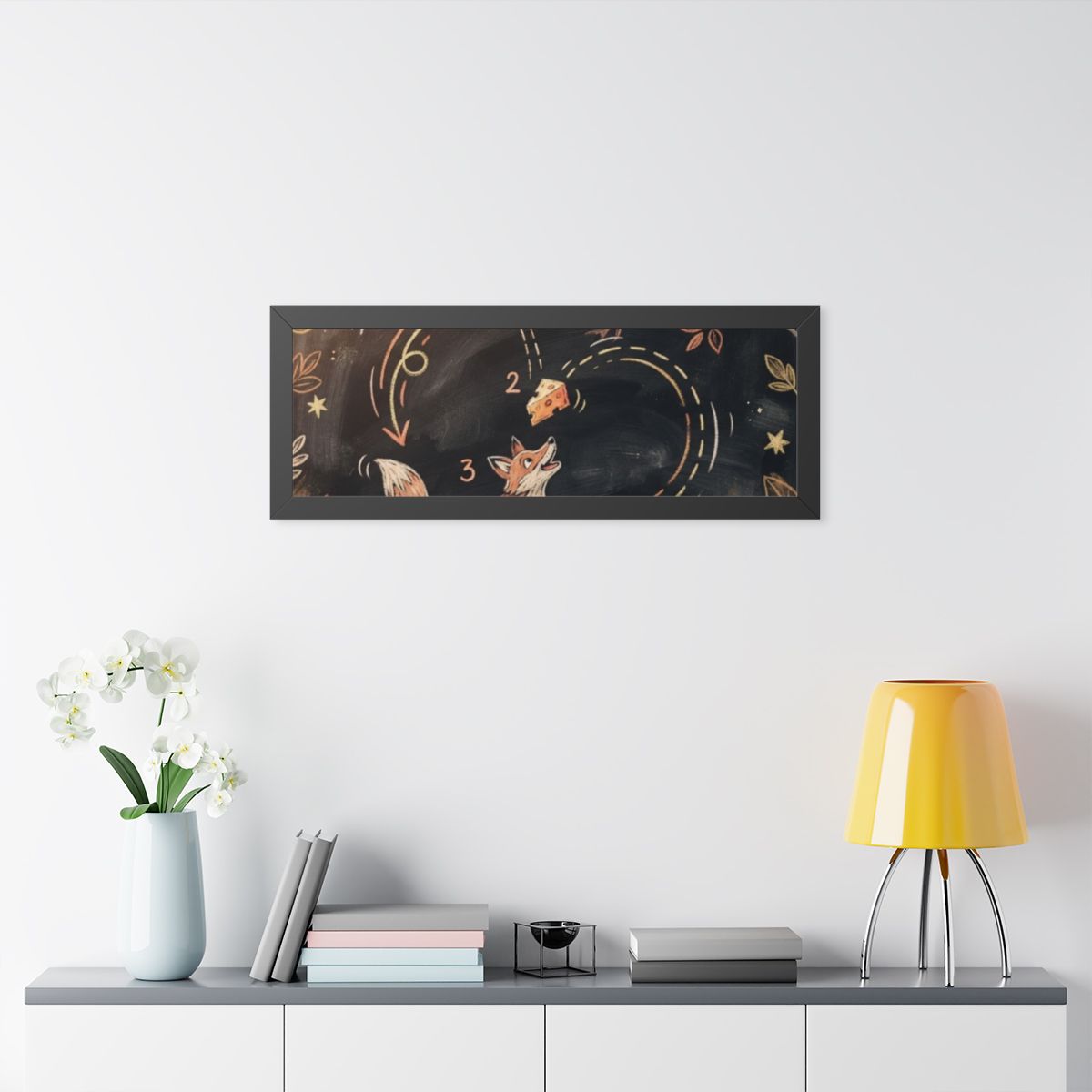 Framed Horizontal Poster - Storybook Slate — Black (14×11......