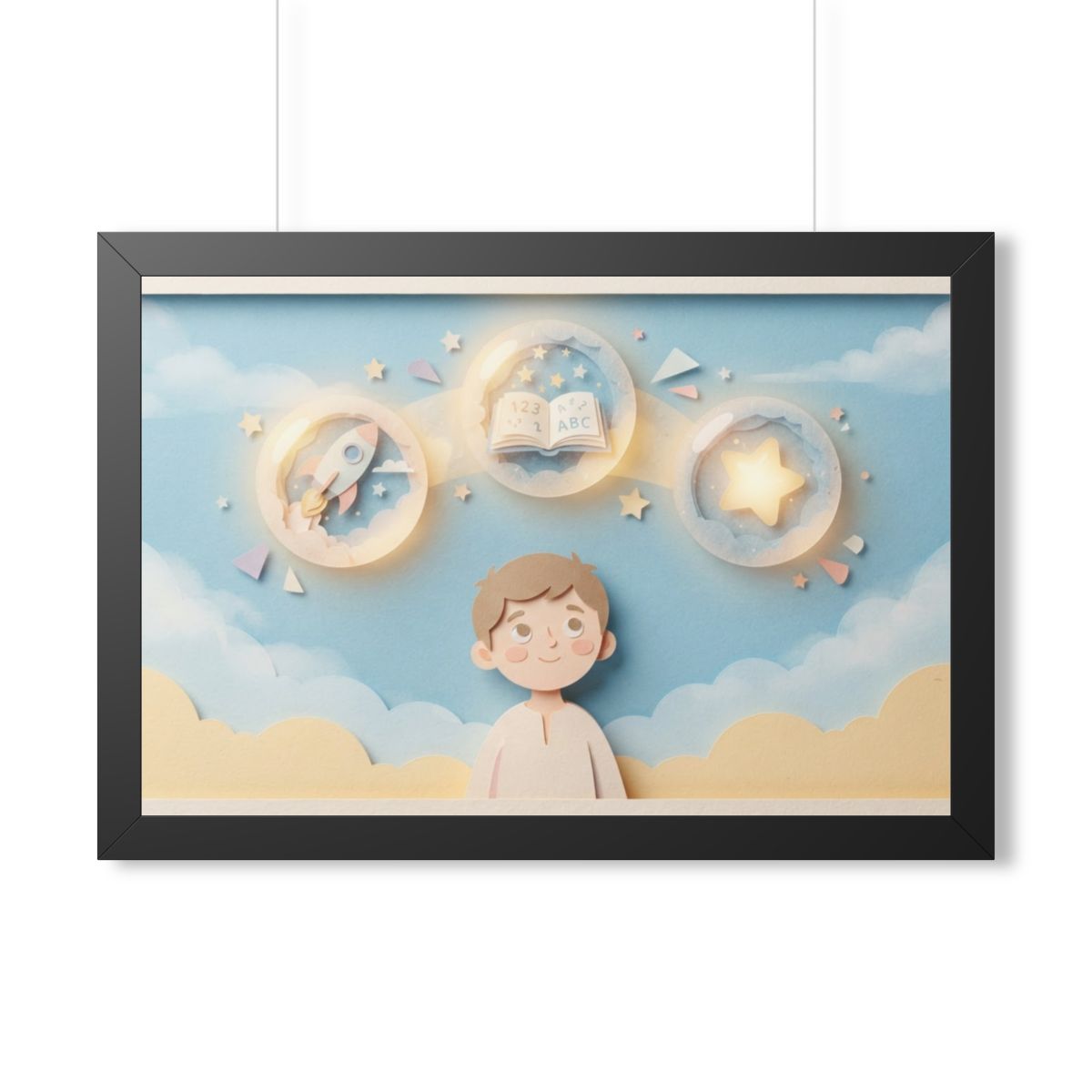 Framed Horizontal Poster - Sky Wonder — Black (14×11, 16×12...