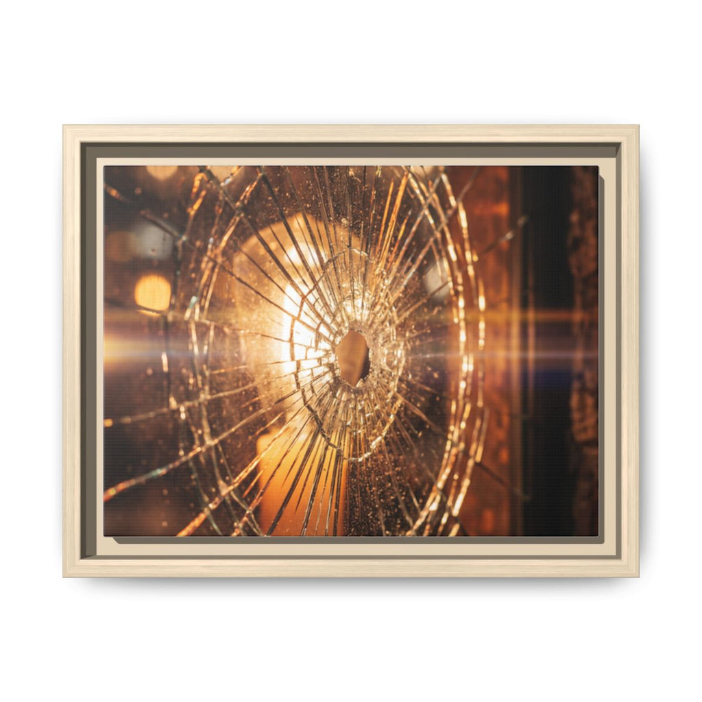 Framed Matte Canvas - Shattered Glass