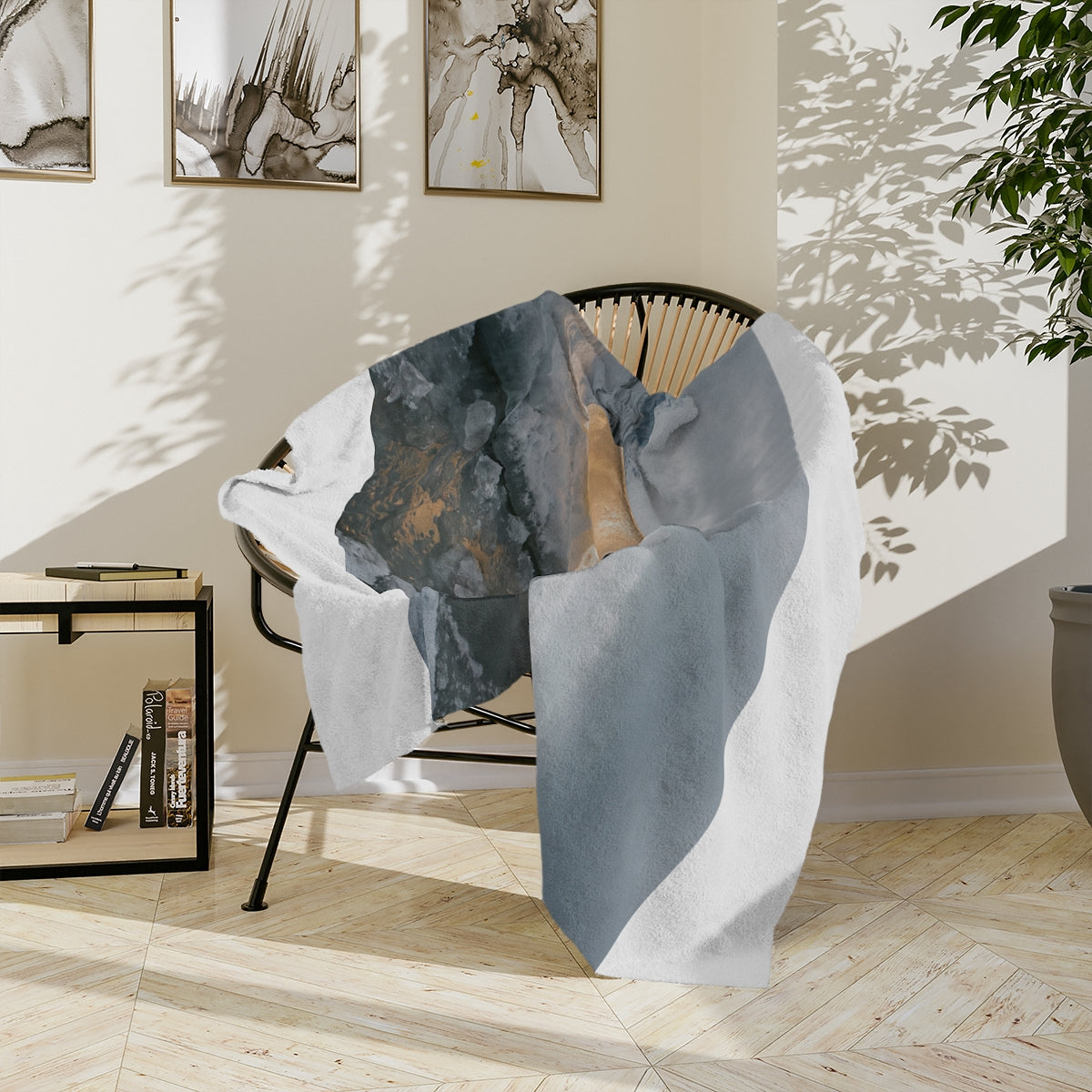 Velveteen Blanket - Arctic Glow Throw | Echovira Gallery
