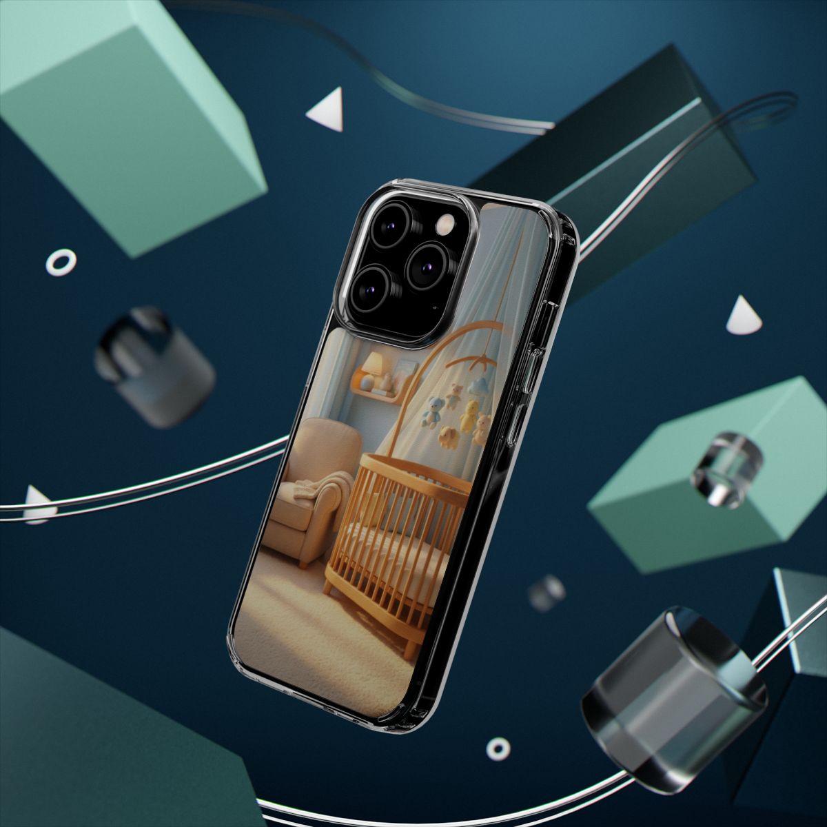 Clear Impact-Resistant Cases - Soft Blue Clear Phone Case...