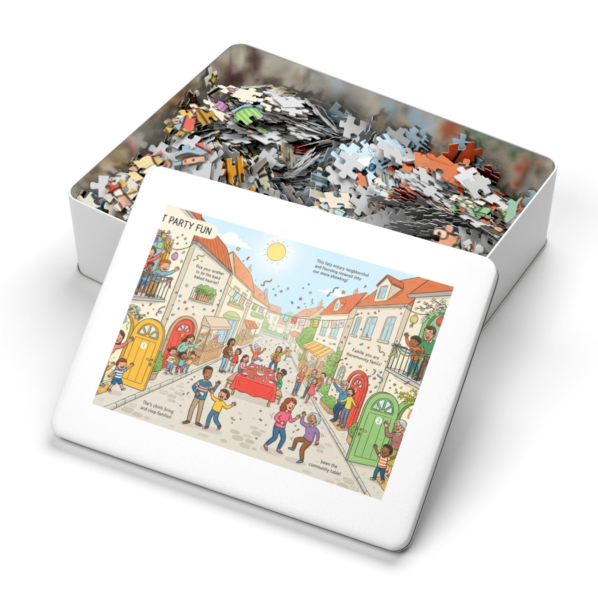 Jigsaw Puzzle with Tin - Street Party Fun Storybook... |...