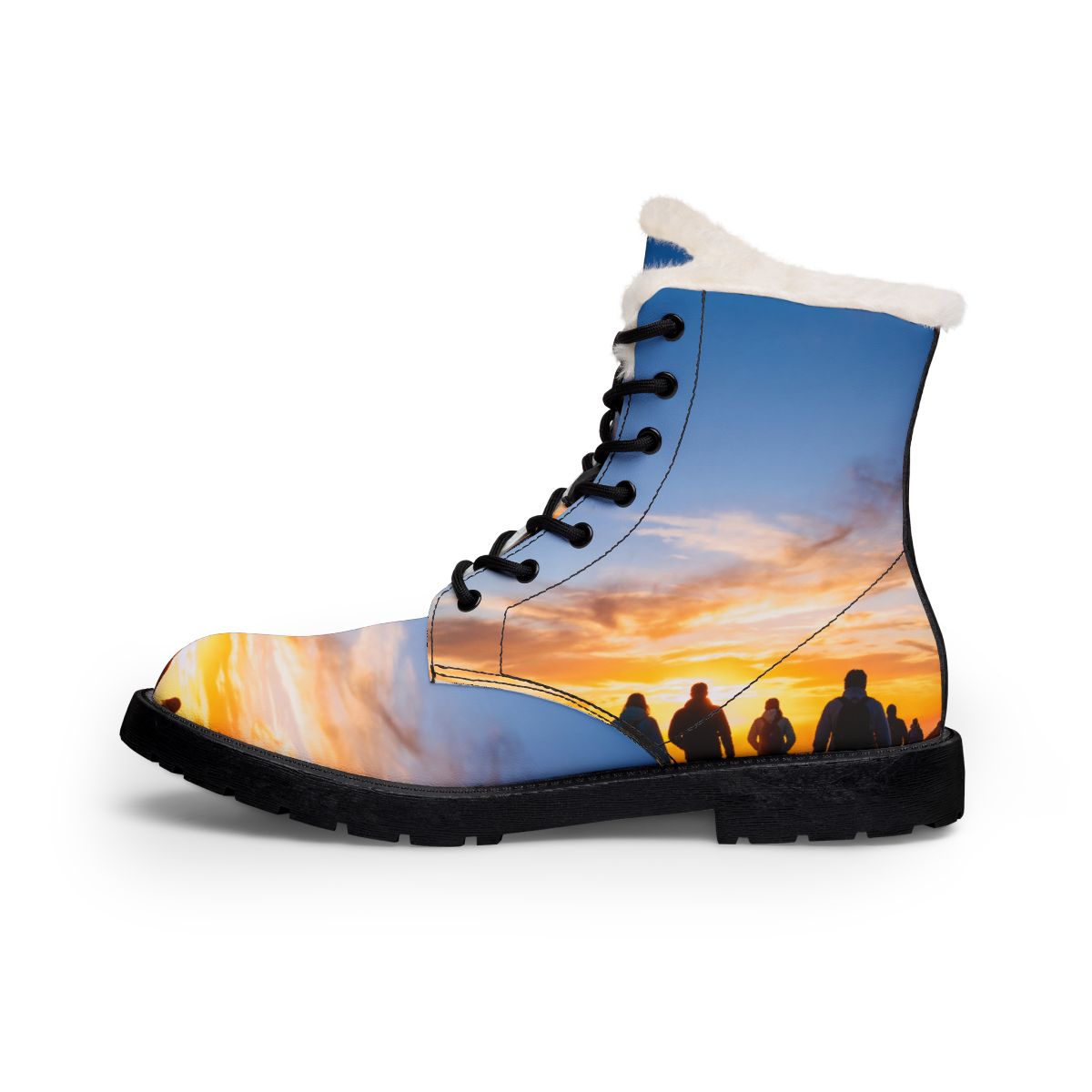 Women's Fur and Leather Boots - Golden Trek
