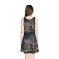 Girls' Sundress with Cosmic City Skyline