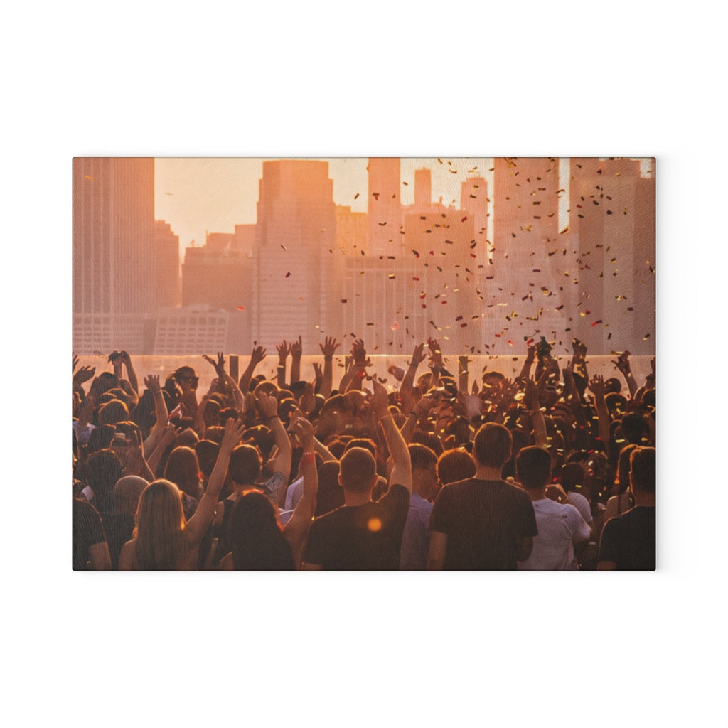 Glass Cutting Board - City Lights Festival | Echovira...