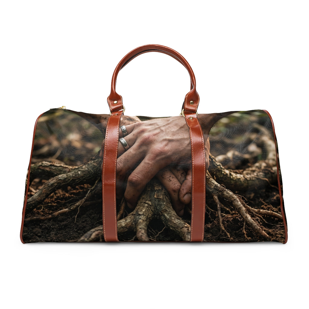 Waterproof Travel Bag with Forest Root Art