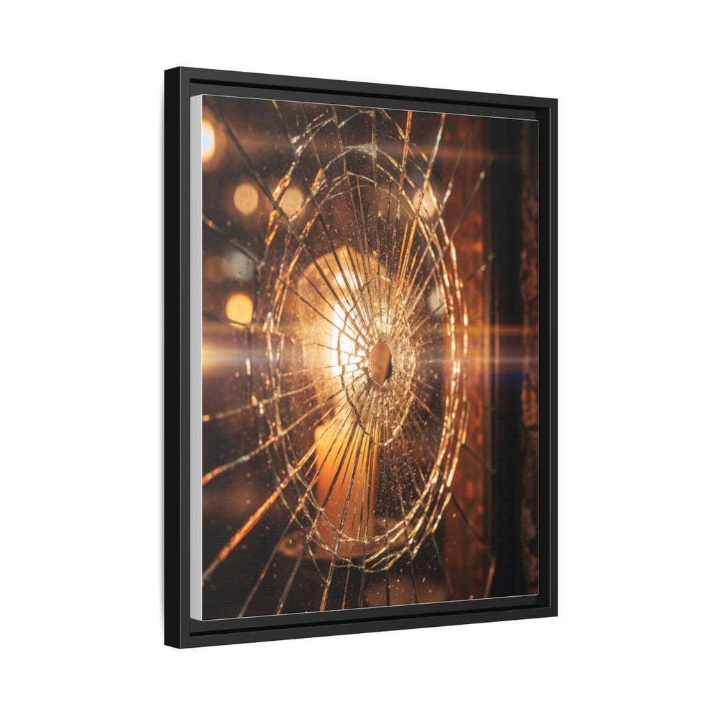 Framed Matte Canvas - Shattered Glass — Black / 1.25"