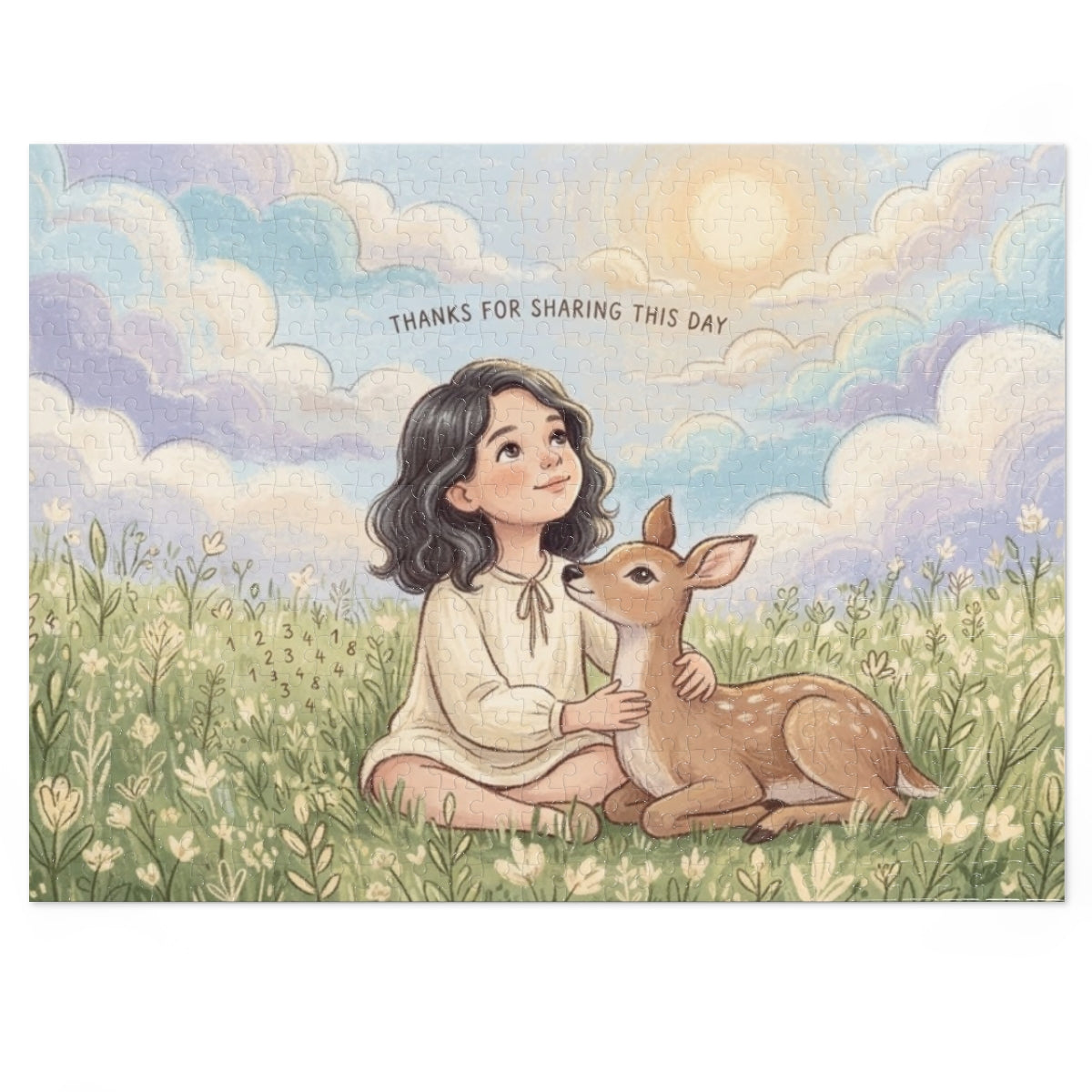 Jigsaw Puzzle with Tin - Sunlit Meadow Tale (30, 110, 252......