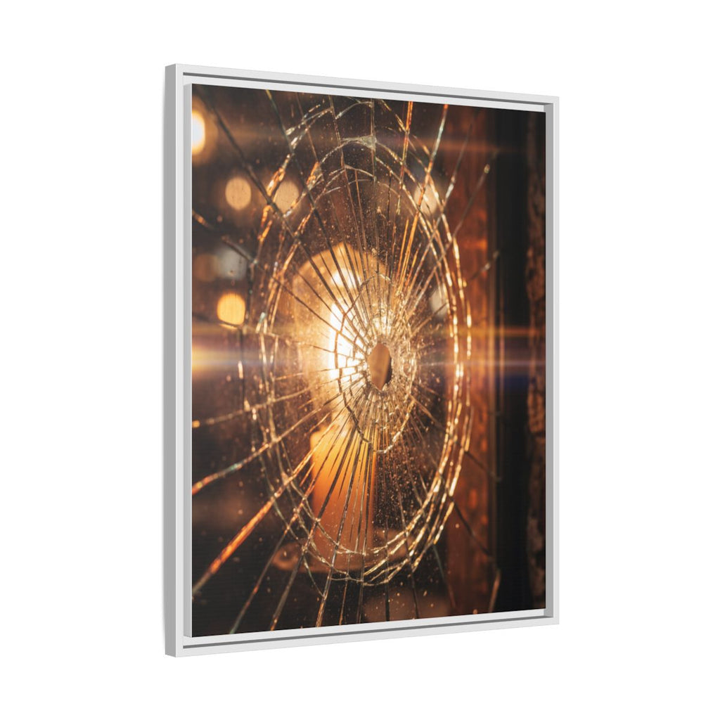 Framed Matte Canvas - Shattered Glass