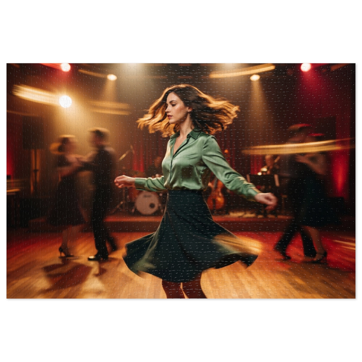 Jigsaw Puzzle with Tin - Retro Jazz Club Motion Art (30... |...