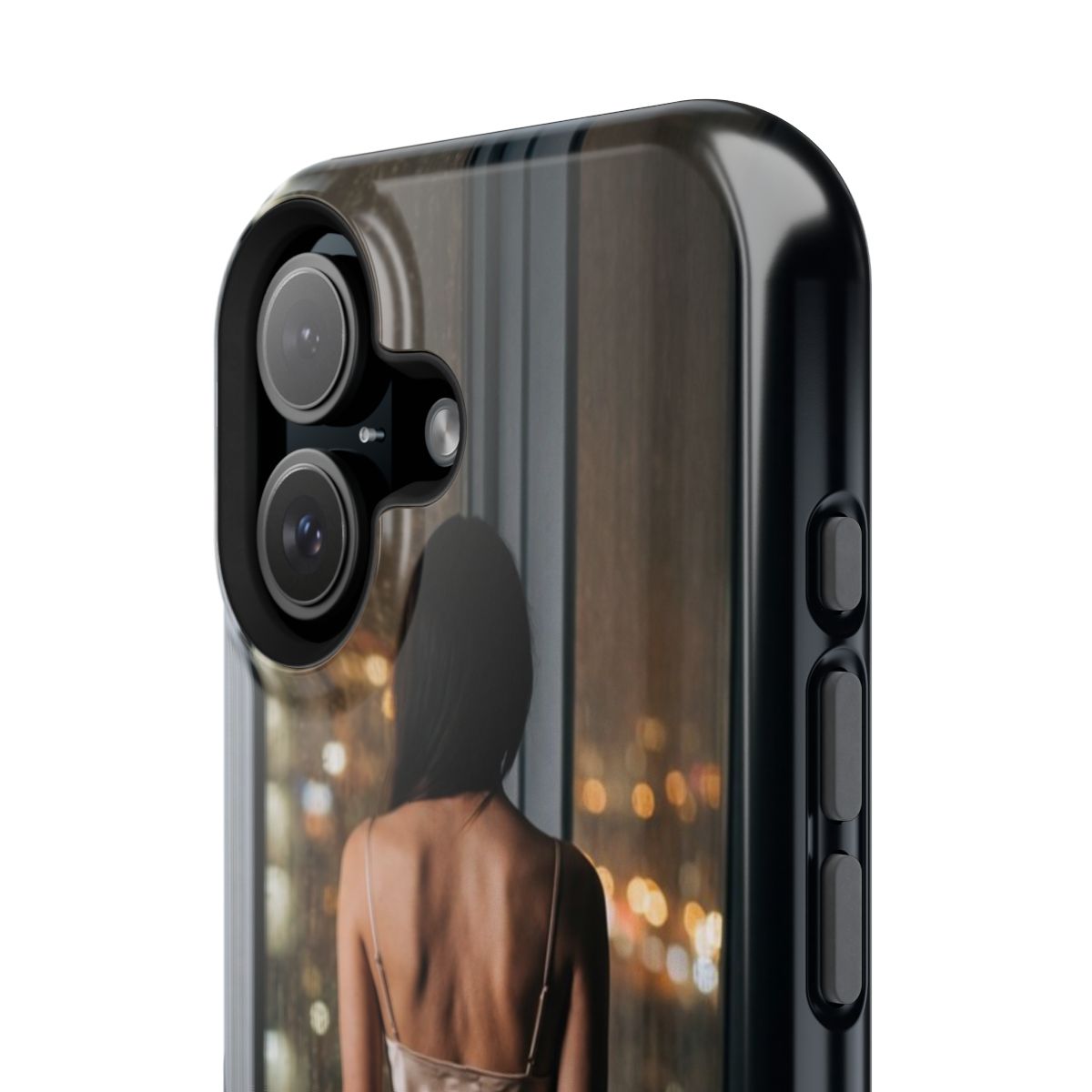 Impact-Resistant Apple iPhone Cases - Rainy City Lights Silk Gown | iPhone 17 Pro Max, 17 Pro, 17 Air & More