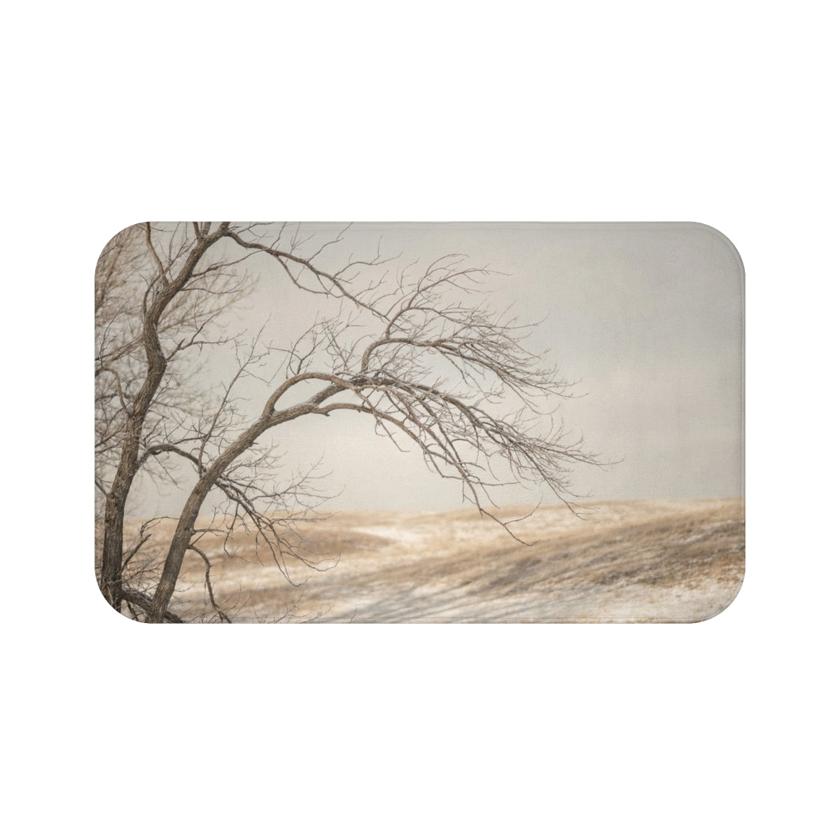 Bath Mat - Minimalist Winter Serenity