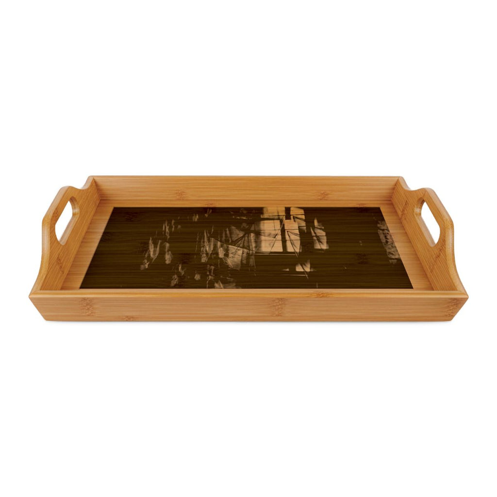 Bamboo Serving Tray - Spectral Veils | Echovira Gallery