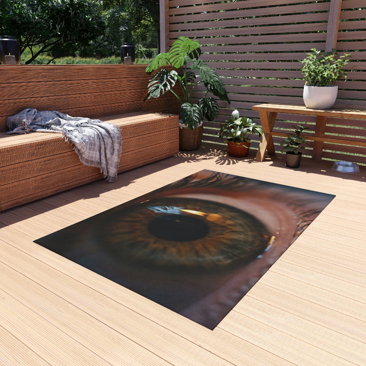 Outdoor Rug - Golden Tear Atmospheric Deck Rug | Echovira...