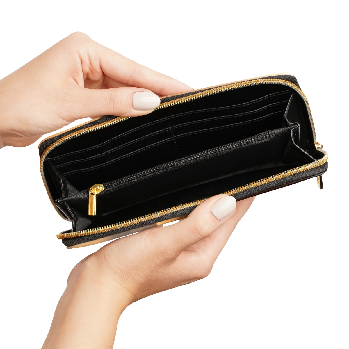 Golden Hour Zipper Wallet - Emerald Sunset Clutch | Echovira...