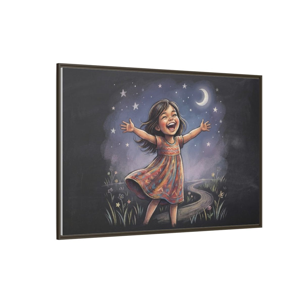 Matte Canvas Framed - Starlit Wonder Joy — Espresso / 1.25"...