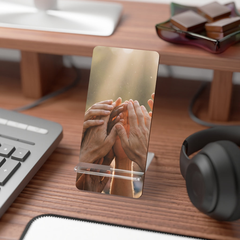 Mobile Display Stand for Smartphones - Golden Rays of Unity...